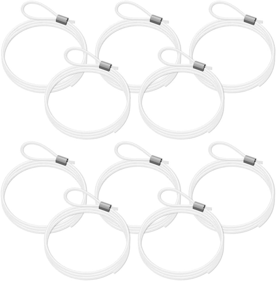 Arti Teq Pack of 10 Perlon Loop Cables - Clear Cable for Hanging and A