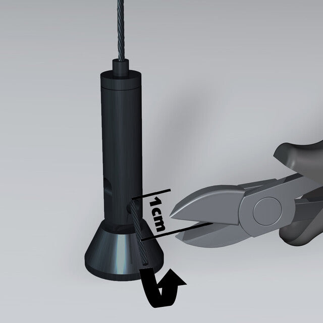 Tensioned cable set for horizontal display 300cm - Artiteq