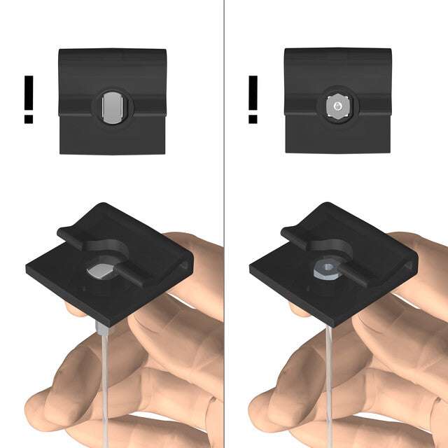 Pack of 10 black eco-clip false ceiling clips 1kg - Artiteq