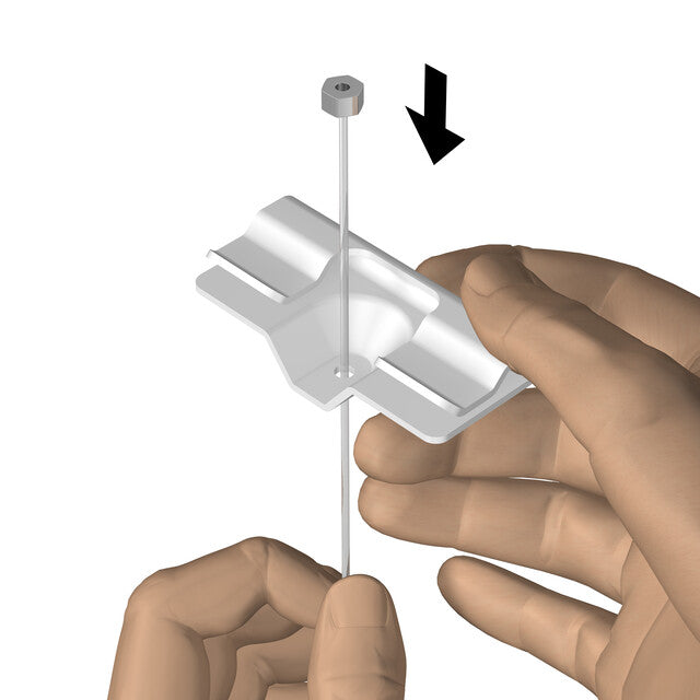 Pack of 10 white suspension clips for false ceilings 4kg - Artiteq