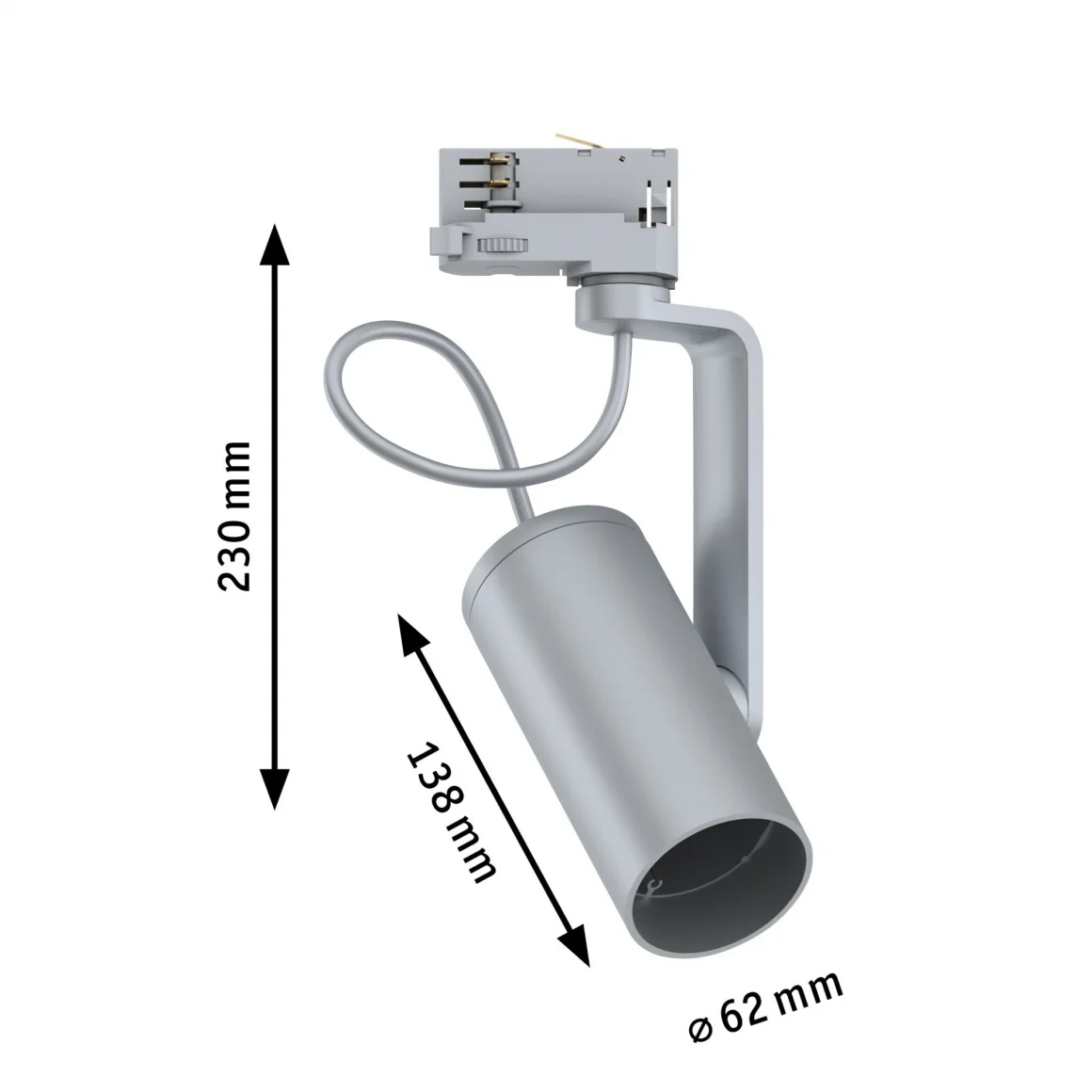Apol II Spot for ProRail3 Lighting Rail - max.50W E27 - Paulmann - Ceiling Panel Lighting
