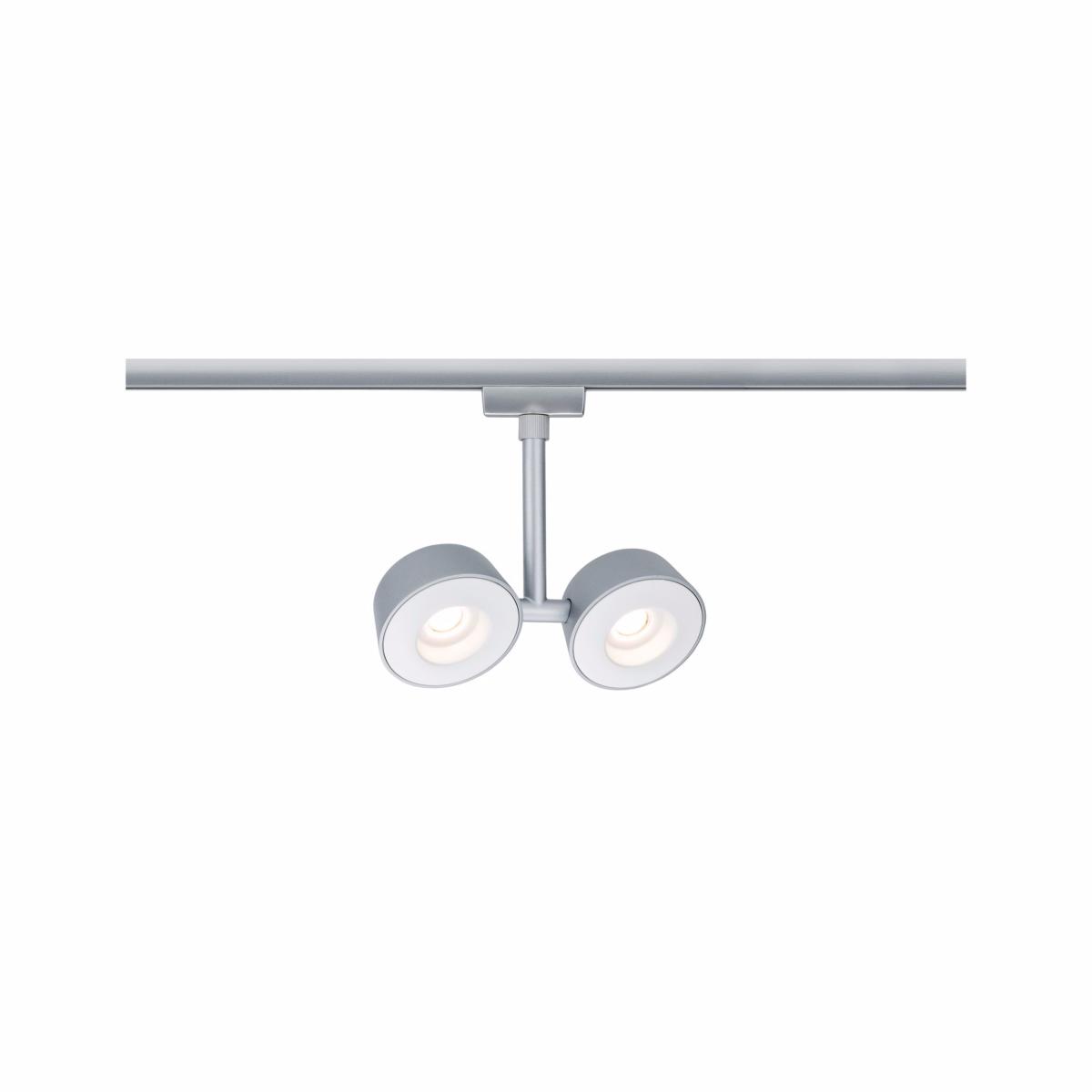 Système URail Spot Double Pellet Chrome Mat 2x4W