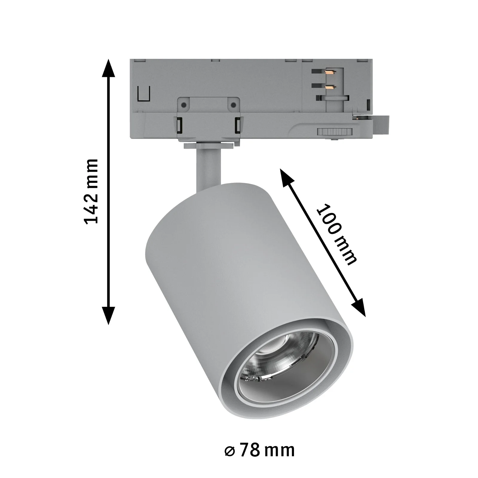 Kratos 20W spotlight for ProRail3 lighting track - Paulmann - Ceiling panel lighting