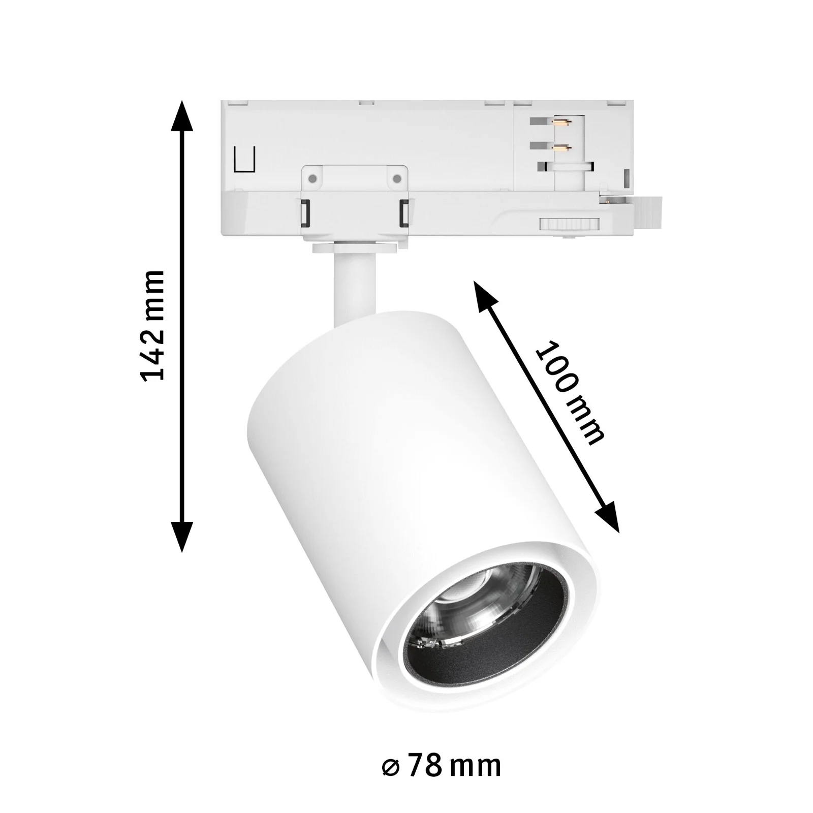 Kratos 20W spotlight for ProRail3 lighting track - Paulmann - Ceiling panel lighting