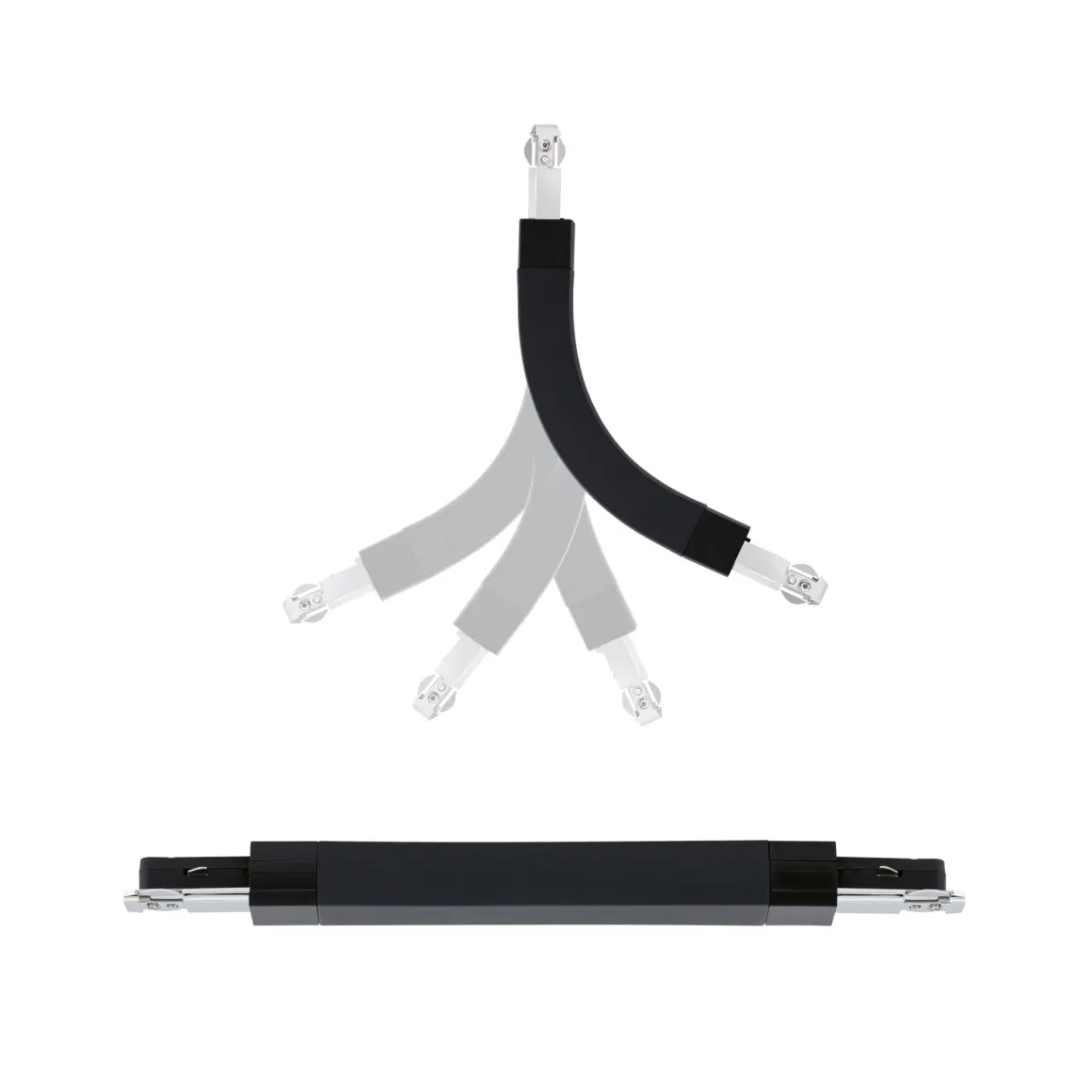 Conector flexible Paulmann II negro - Riel de techo para iluminación de cuadros