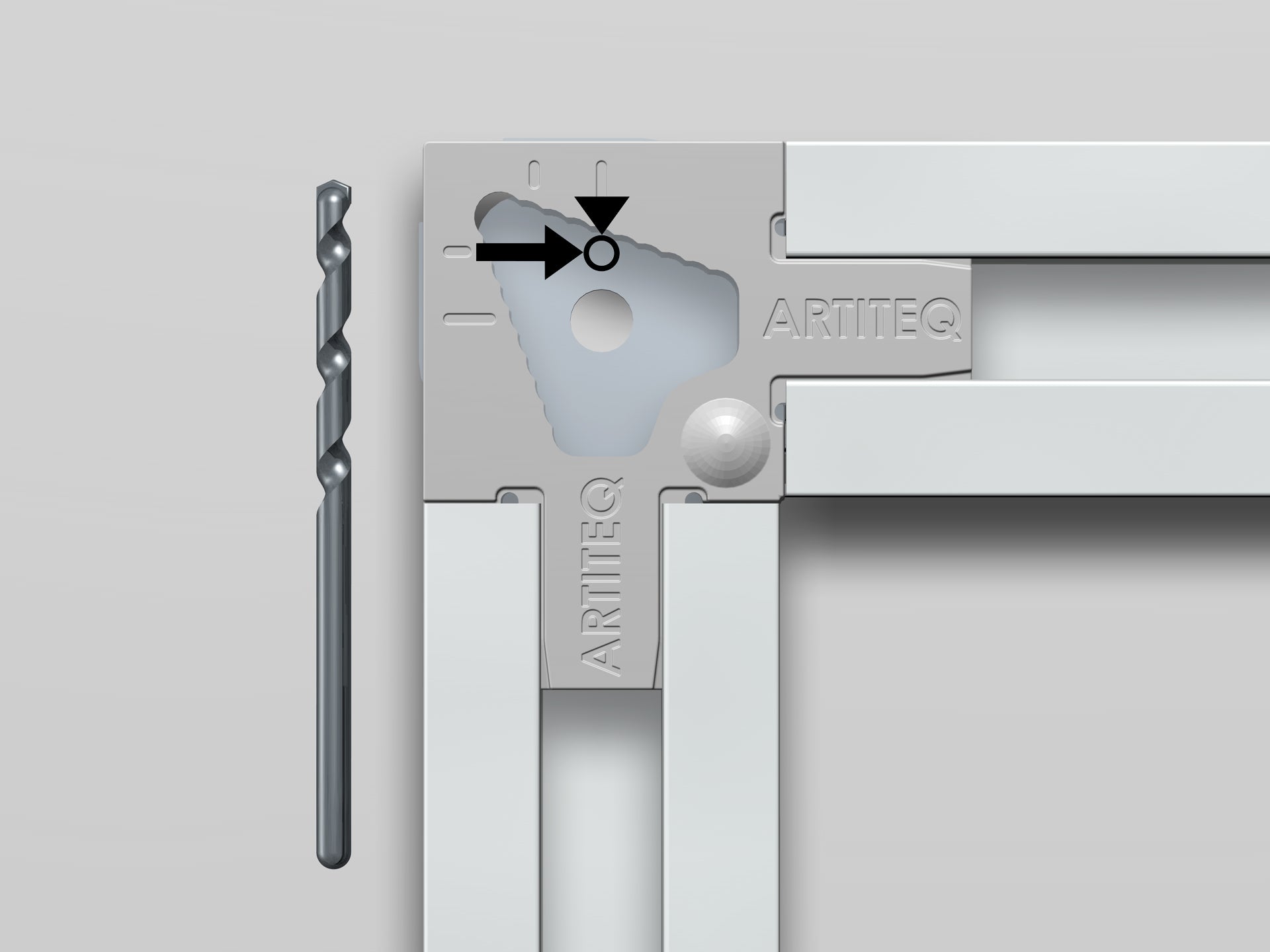 Pack de 2 back frame rail Alu brut - barre de suspension