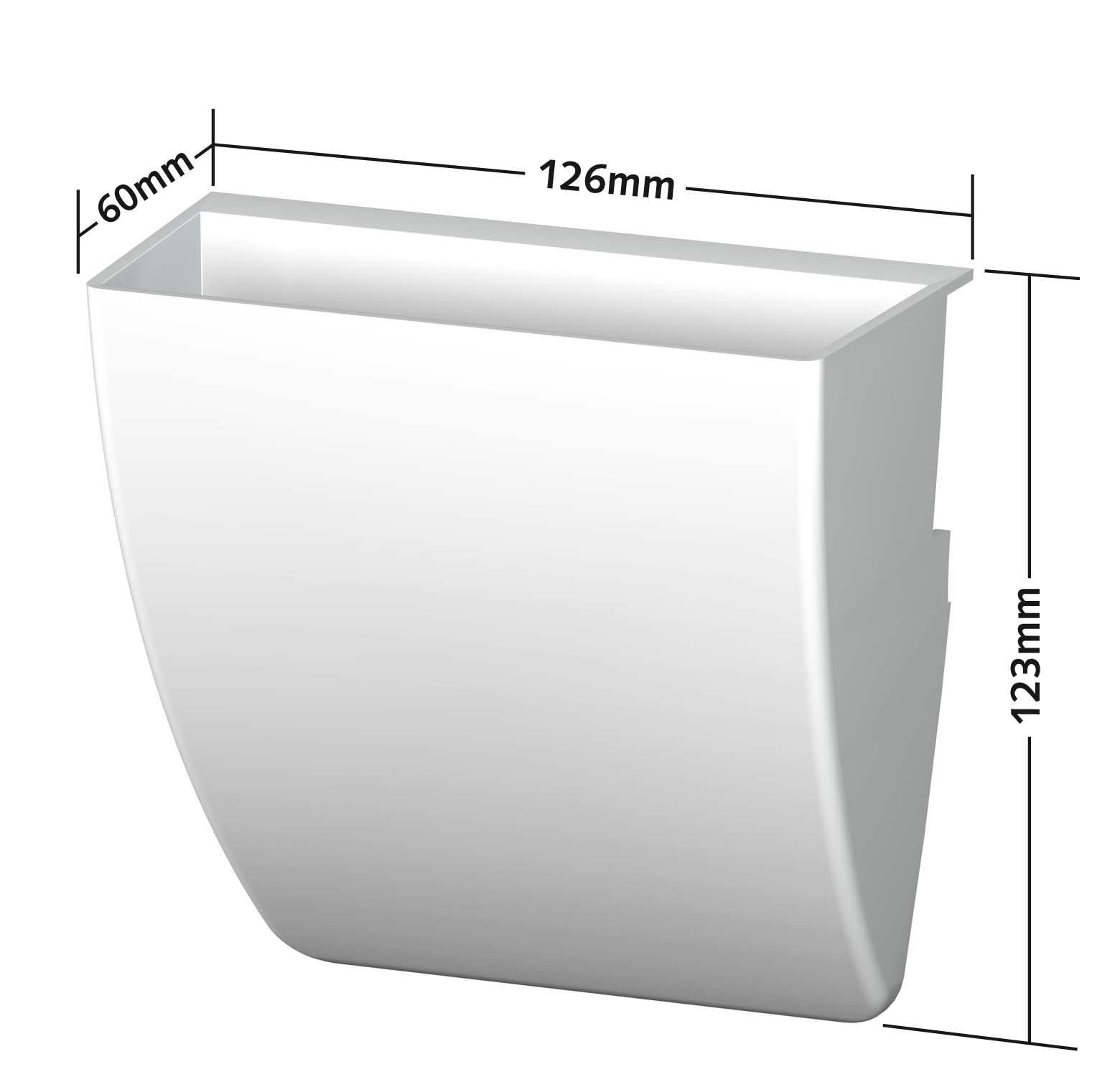 Pôt à crayon clipsable pour Info Rail blanc - Storage clip - Artiteq
