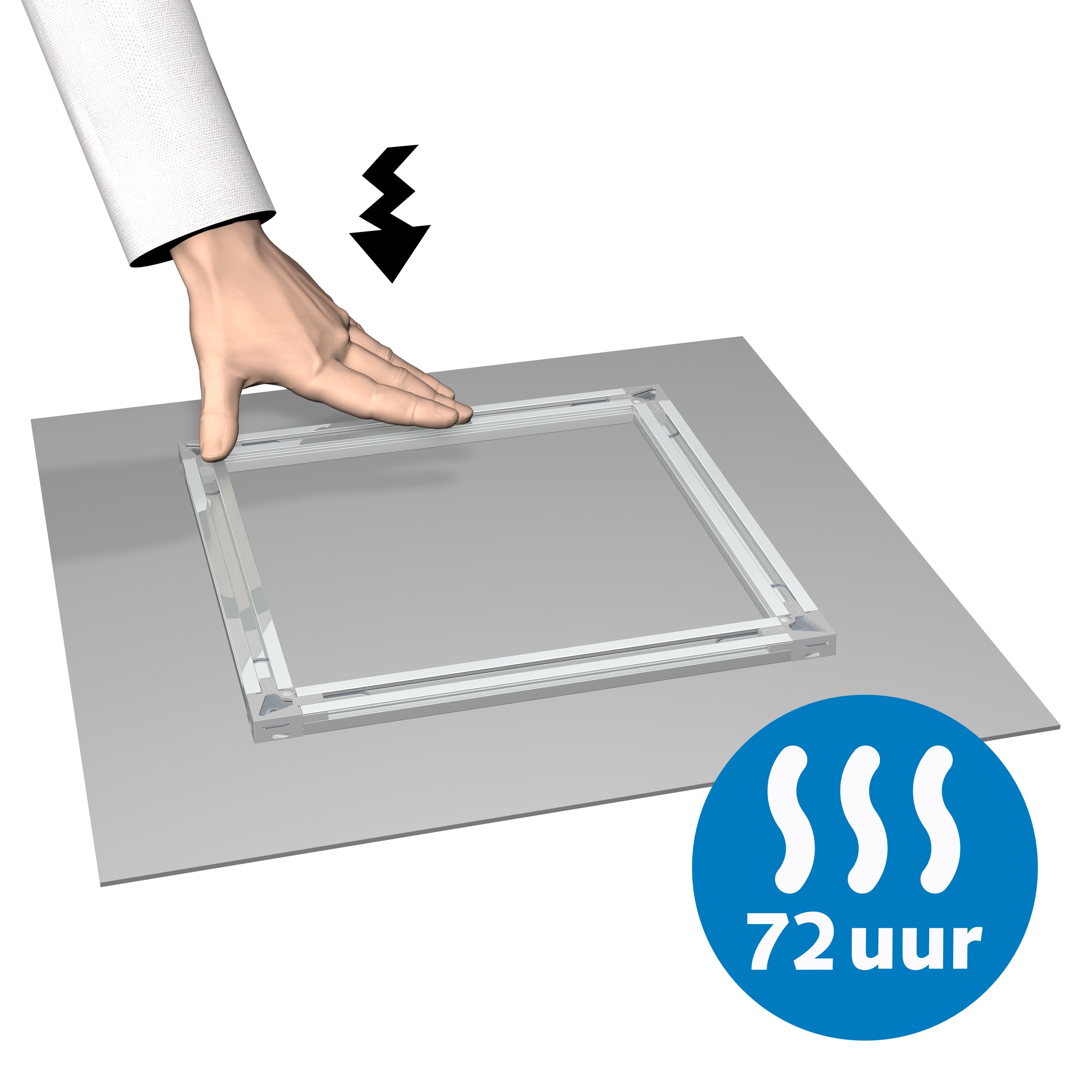 Pack de 2 back frame rail Alu brut - barre de suspension
