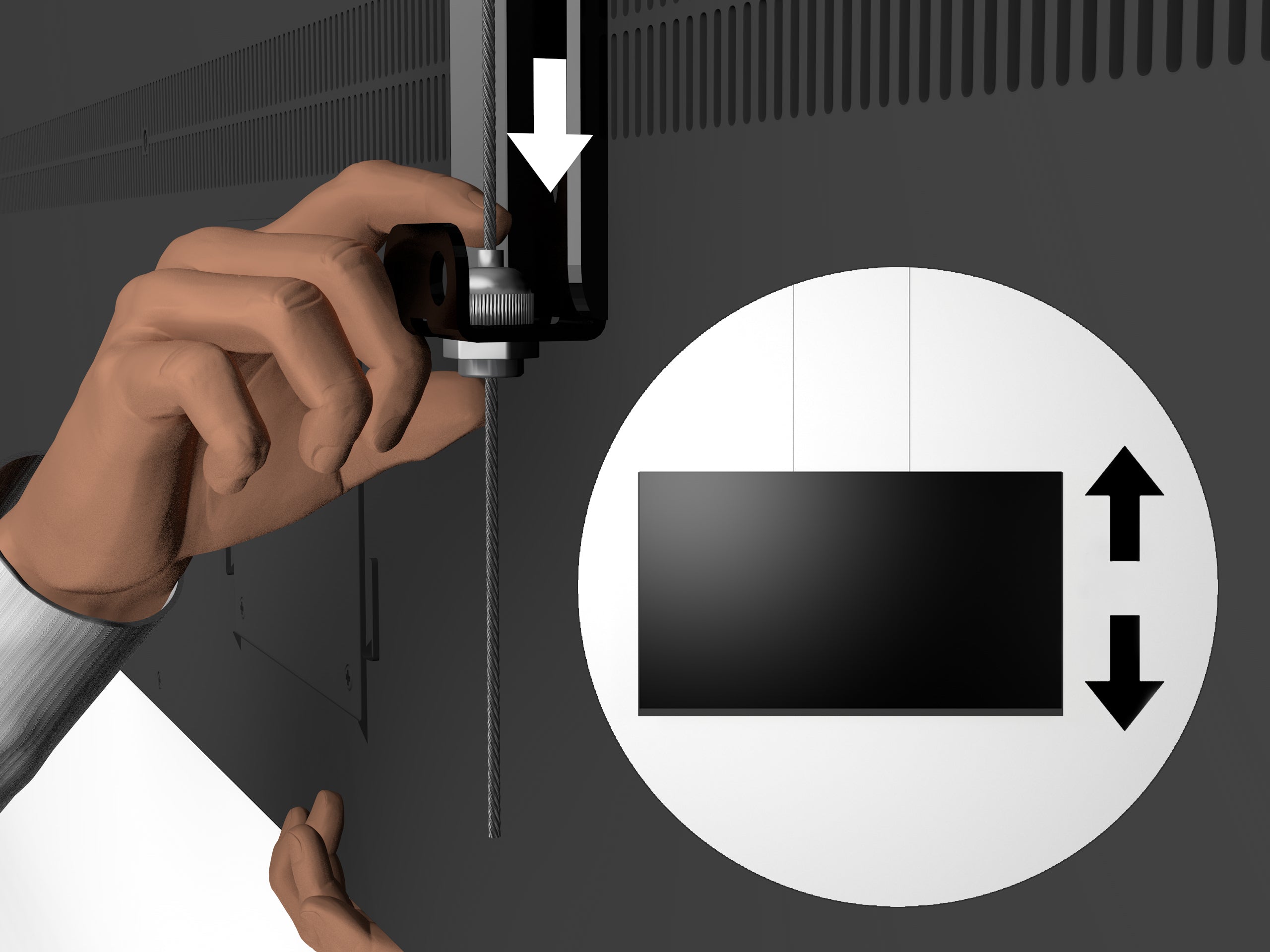 Kit de suspension Flex pour écran - Fixation TV sans perçage pour cimaise