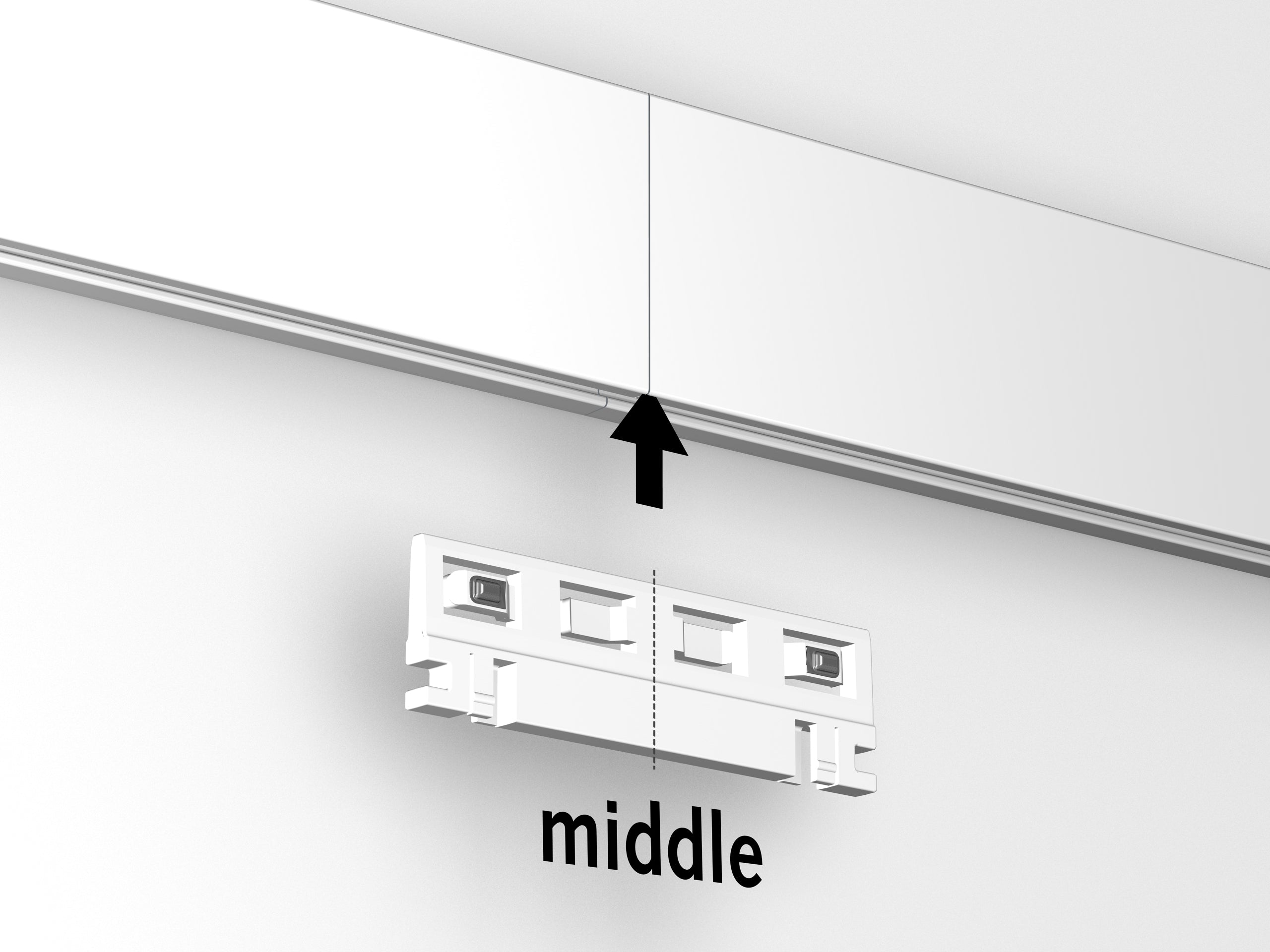 Connecteur électrique droit Illume Duo Rail - Accrochage et éclairage tableau