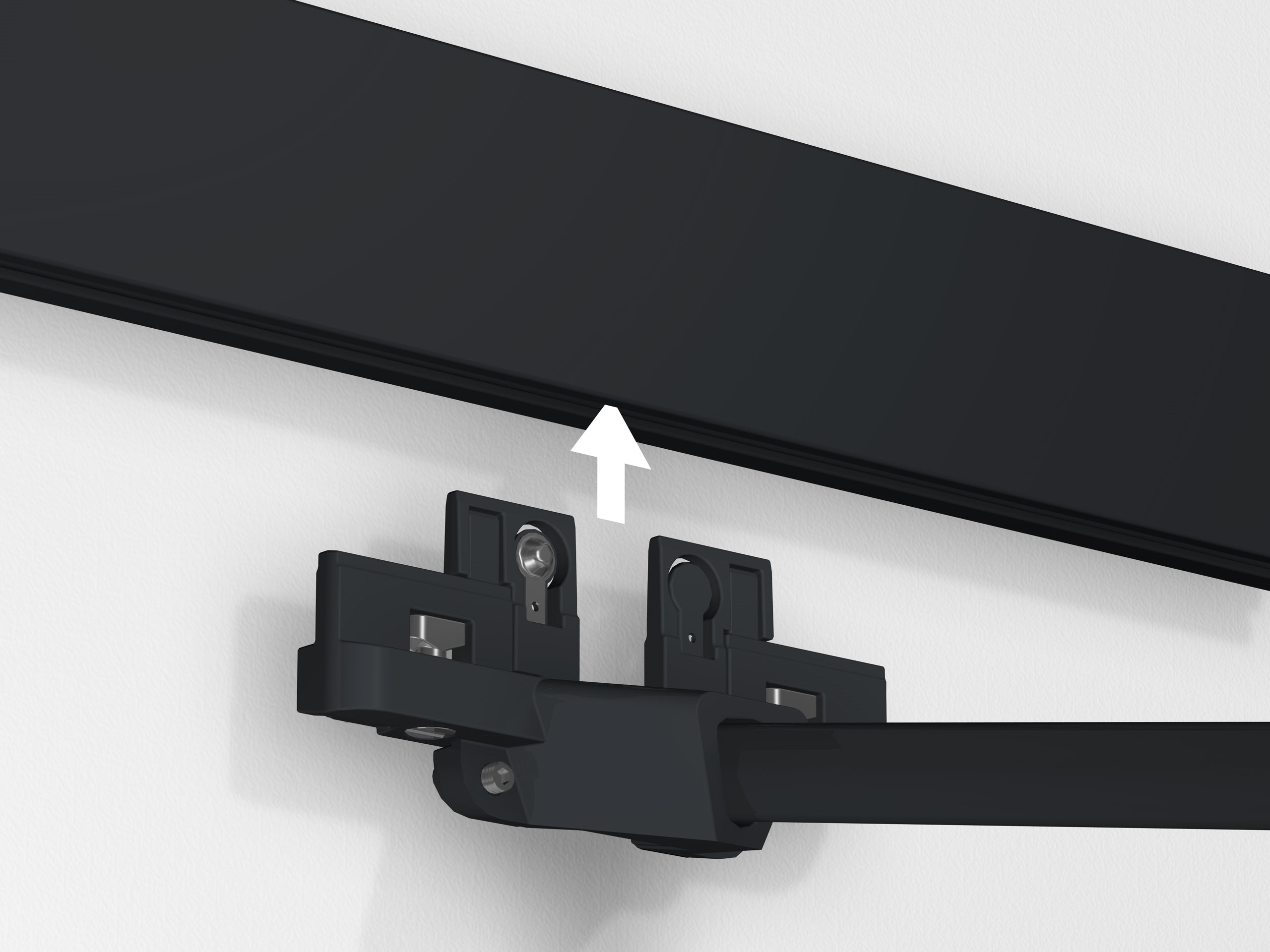 Cimaise Illume Duo Rail Noir 200 cm - Accrochage et éclairage tableau Artiteq
