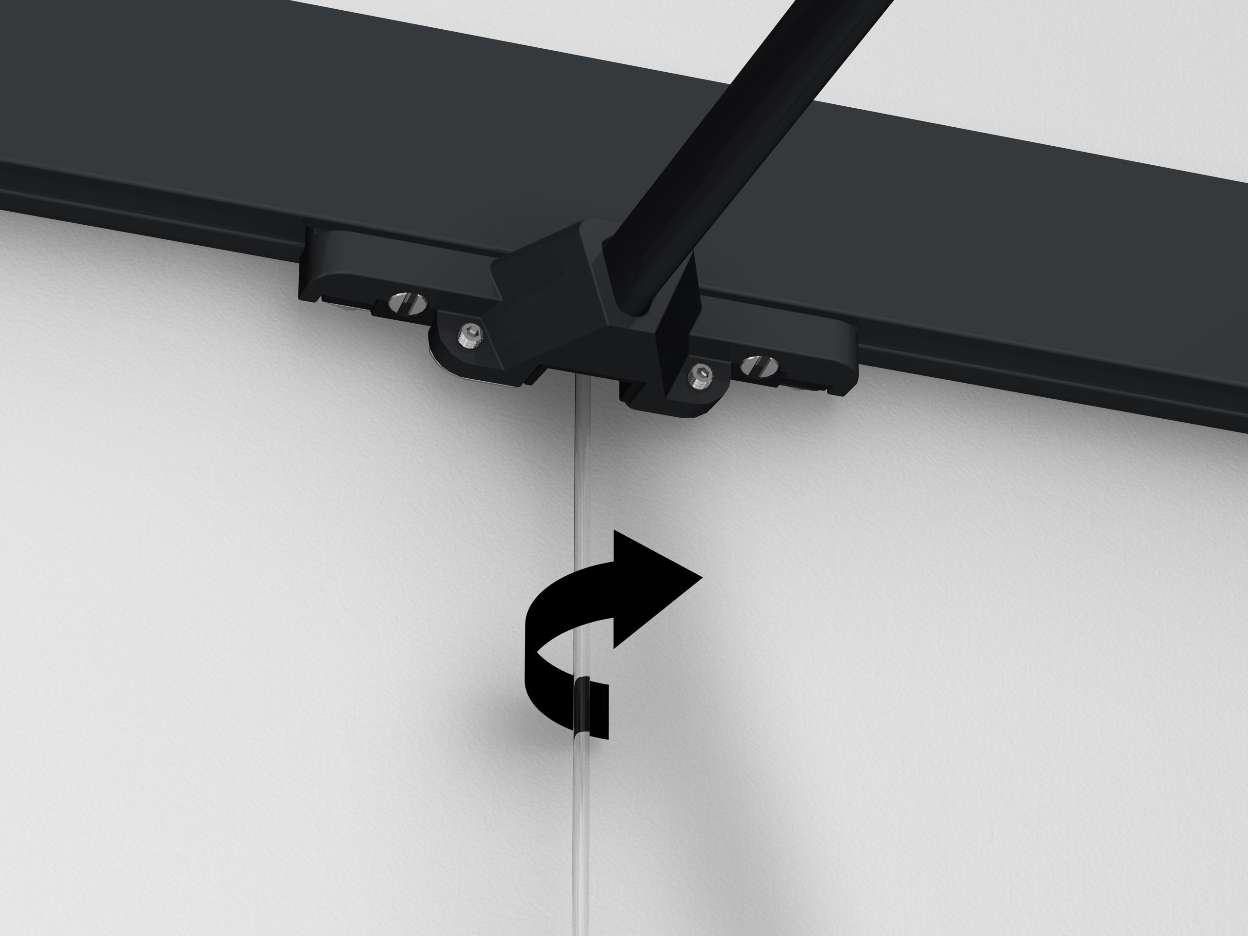 Cimaise Illume Duo Rail Noir 200 cm - Accrochage et éclairage tableau Artiteq
