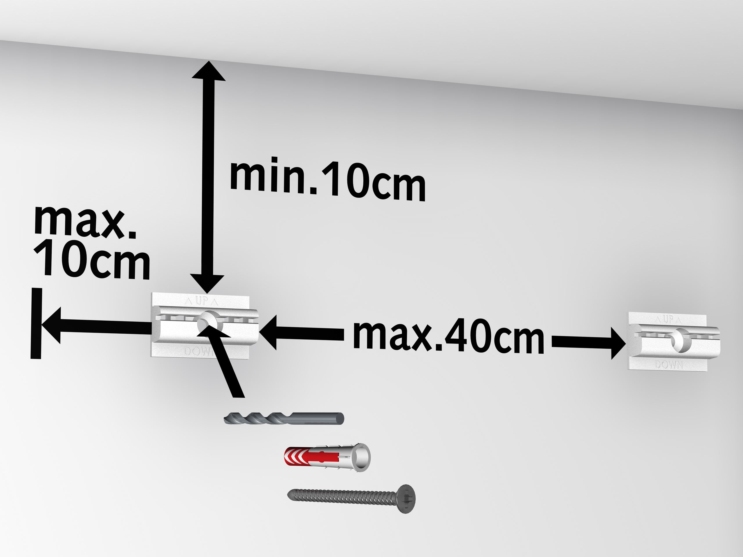 Pack de 6 clips de fixation pour Illume Duo Rail - Accrochage éclairage Artiteq