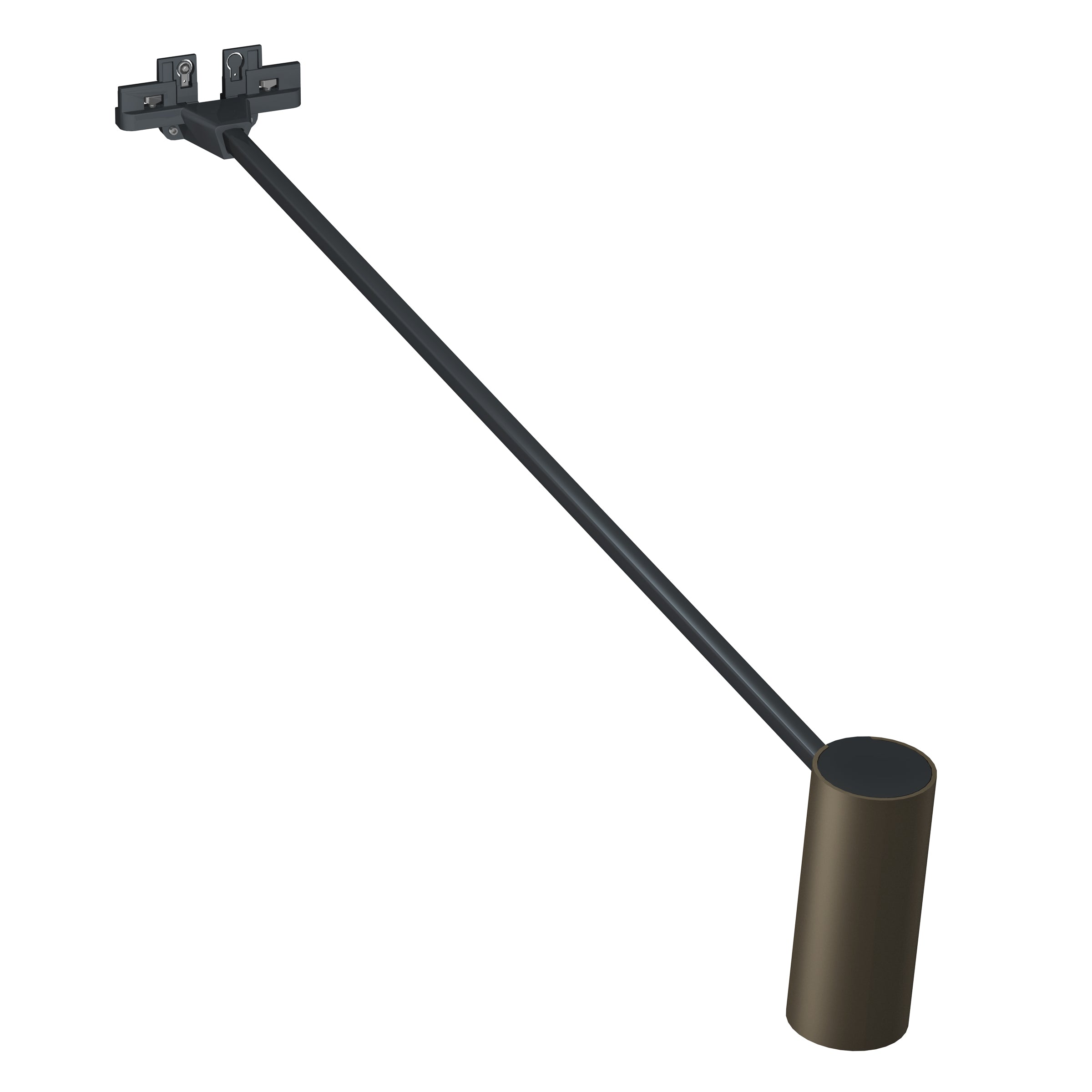 Spot sur tige 50 cm bronze Illume Duo Rail - Accrochage et éclairage tableau Artiteq
