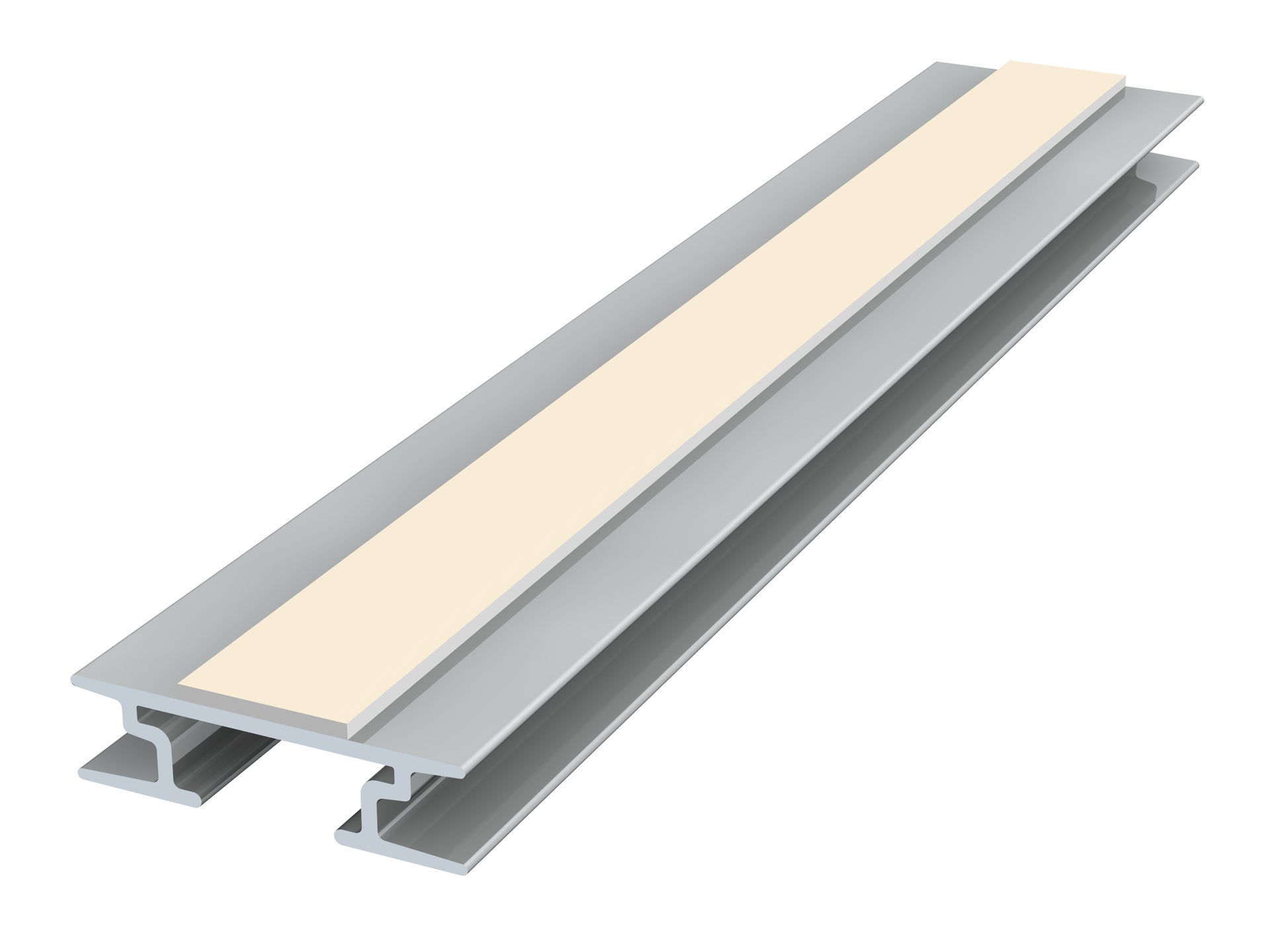 Pack de 2 back frame rail Alu brut - barre de suspension