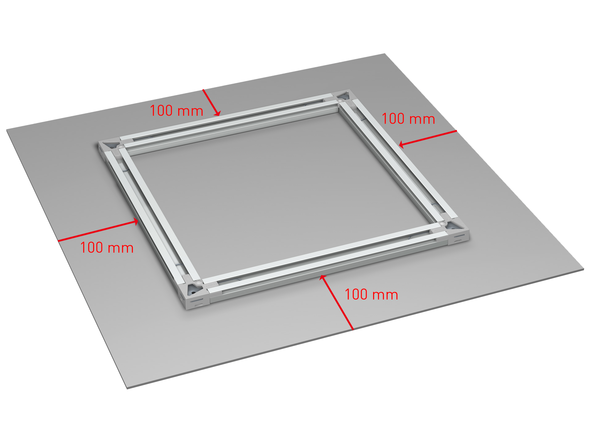 Pack de 2 back frame rail Alu brut - barre de suspension