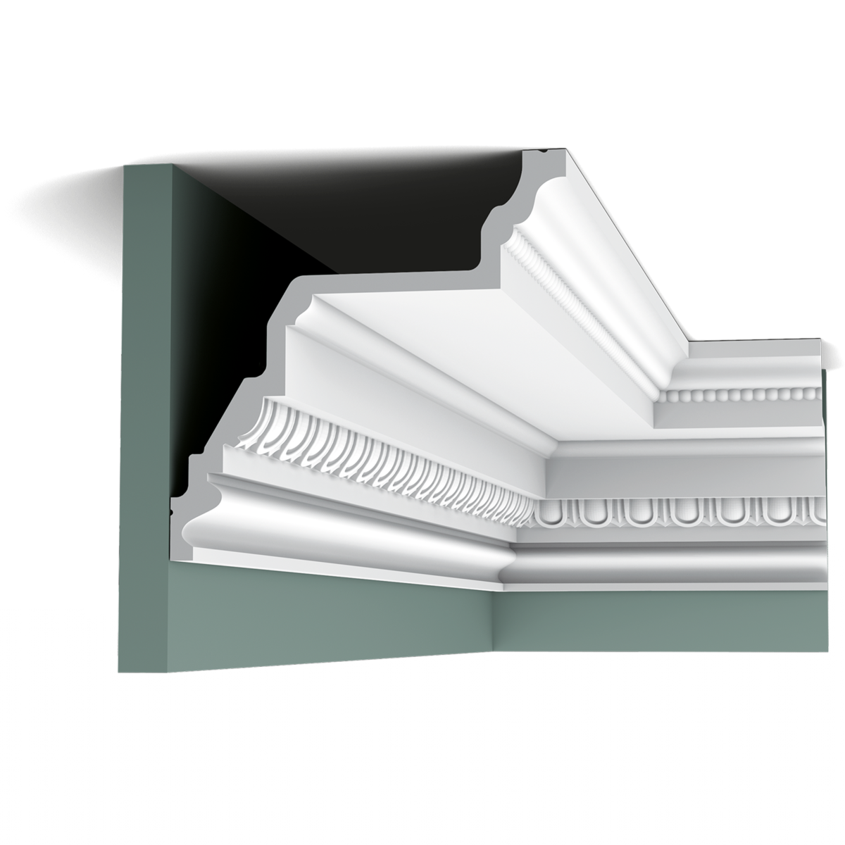 C307 Corniche plafond Orac Decor - 19x19x200cm (h x p x L) - moulure décorative polyuréthane