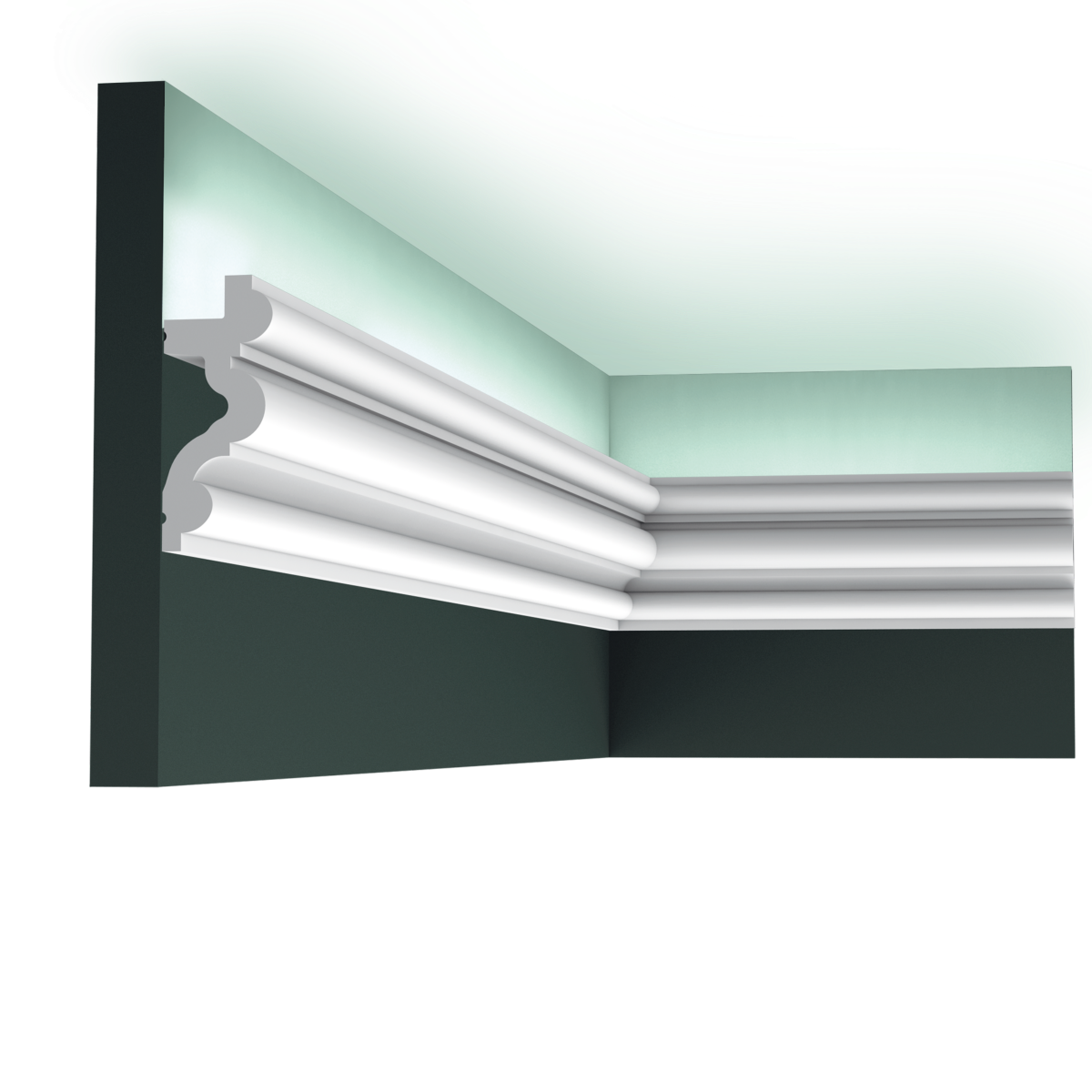 C324 AUTOIRE corniche pour éclairage indirect Orac Decor - 8,3x3,4x200cm (h x p x L) - moulure décorative polyuréthane
