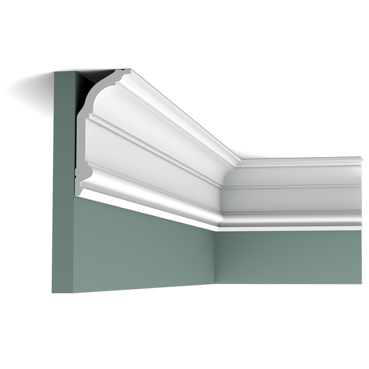 C339 Corniche plafond Orac Decor - 14x6x200cm (h x p x L) - moulure décorative polyuréthane