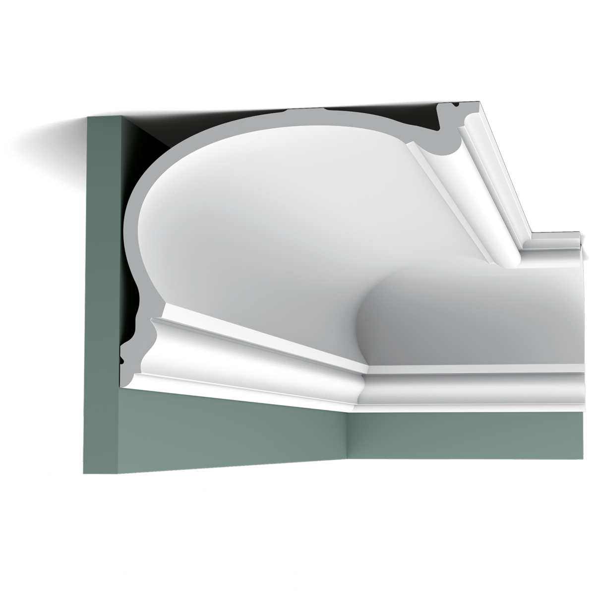 C343 Corniche Heritage XL plafond polyuréthane Orac Decor Luxxus- 19x25cm (h x p) moulure décorative