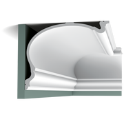 C344 Corniche Heritage XXL polyuréthane Orac Decor Luxxus - 27,3x35cm (h x p) - moulure décorative