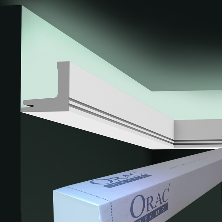 C361 Corniche Eclairage Indirect Polyuréthane Orac Decor Luxxus - 5x5cm (h x p)