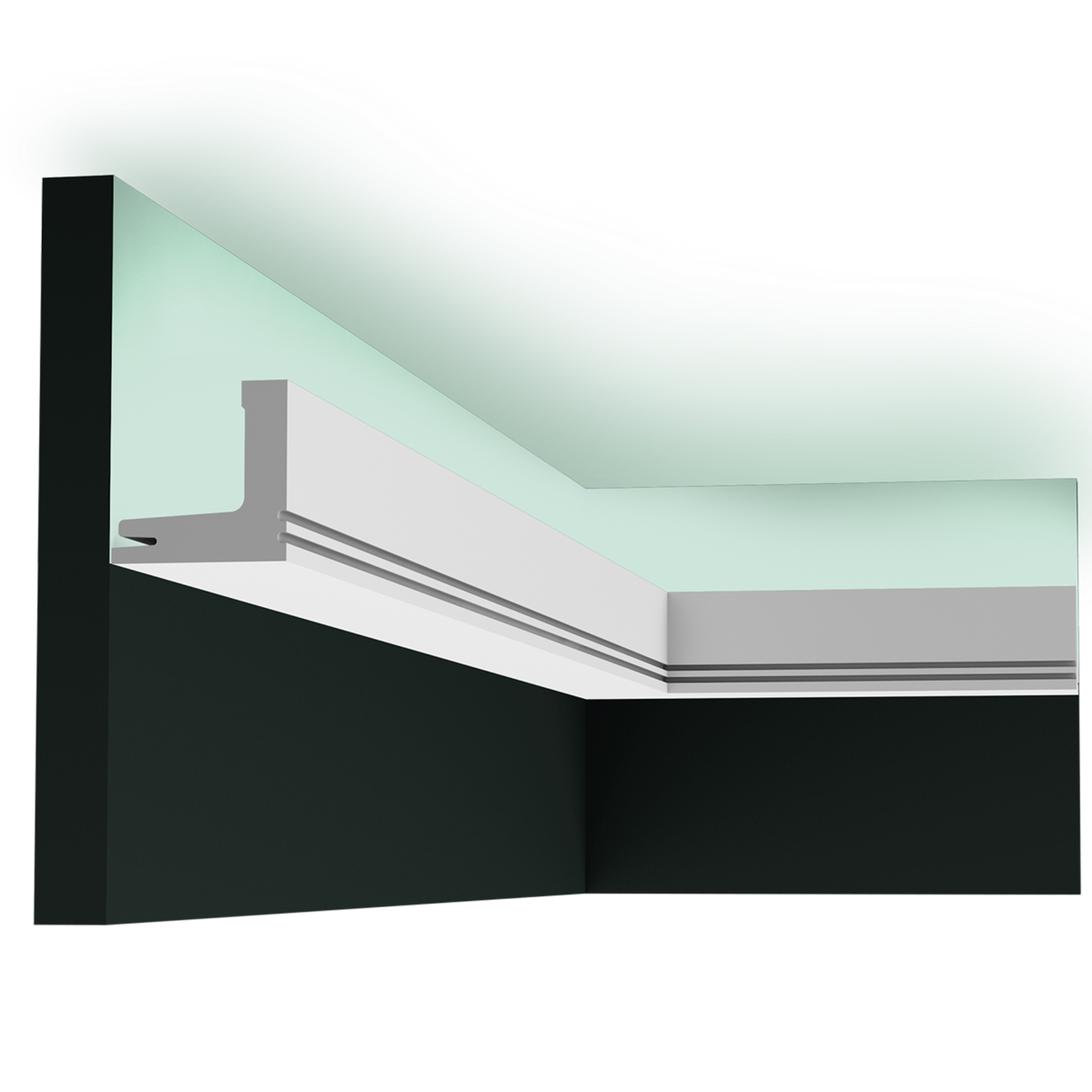C361 Corniche Eclairage Indirect Polyuréthane Orac Decor Luxxus - 5x5cm (h x p)