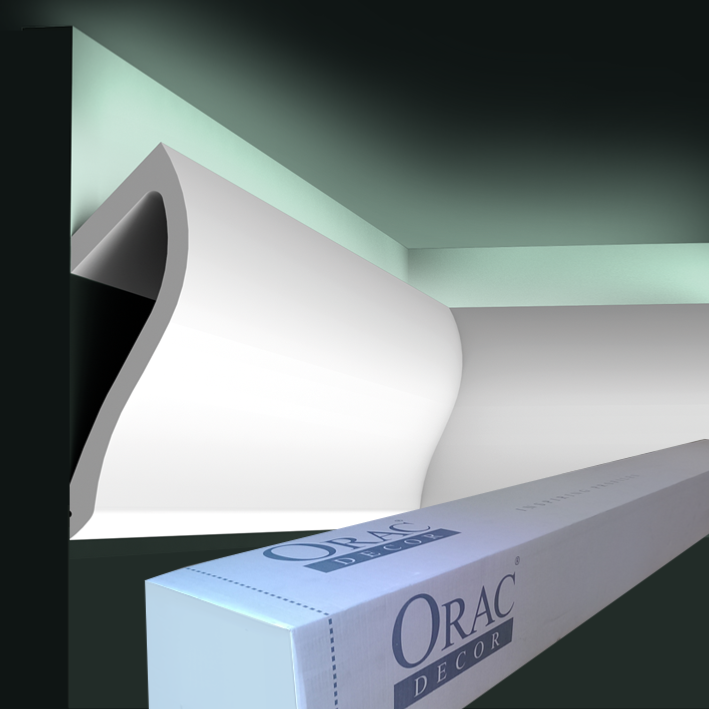 C371 Corniche Eclairage Indirect Polyuréthane Orac Decor Luxxus Shade Ulf Moritz - 18,5x6cm (h x p)