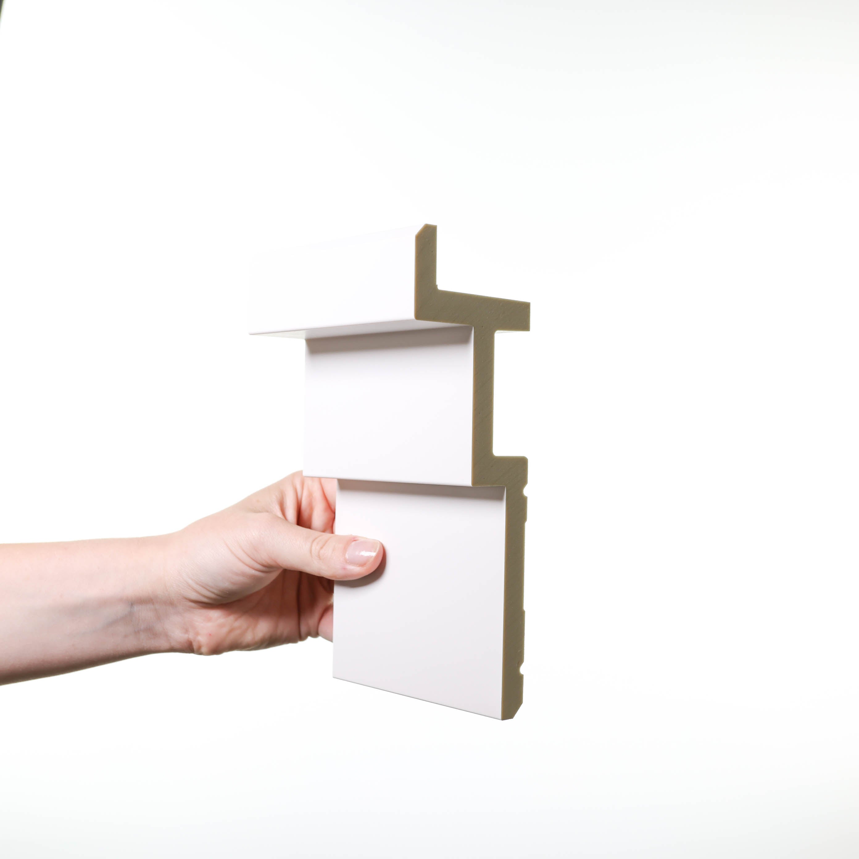 C396 STEPS Cornisa de techo para iluminación indirecta y cubierta de barra de cortina Orac Decor - 18,5x6,1x200cm (altoxancho) - moldura decorativa de poliuretano