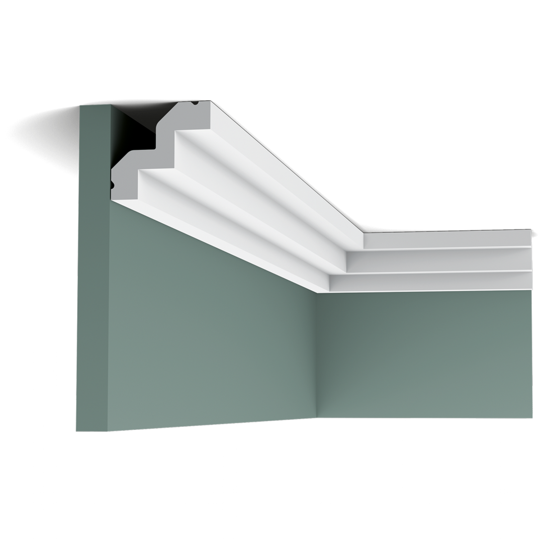 Corniche plafond polystyrène - modèle Lisse - 200x5x5 cm
