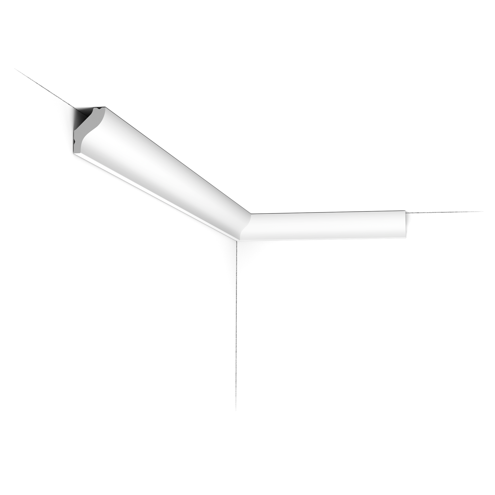 Cornisa de techo decorativa CB500 Orac - 2,5 x 1,8 x 200 cm (alto x ancho) - poliestireno