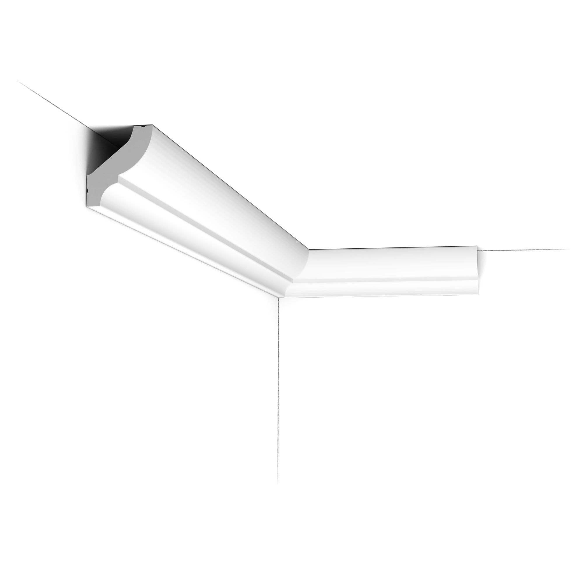 Cornisa de techo decorativa CB501 Orac - 4,1 x 3,5 x 200 cm (alto x ancho) - poliestireno