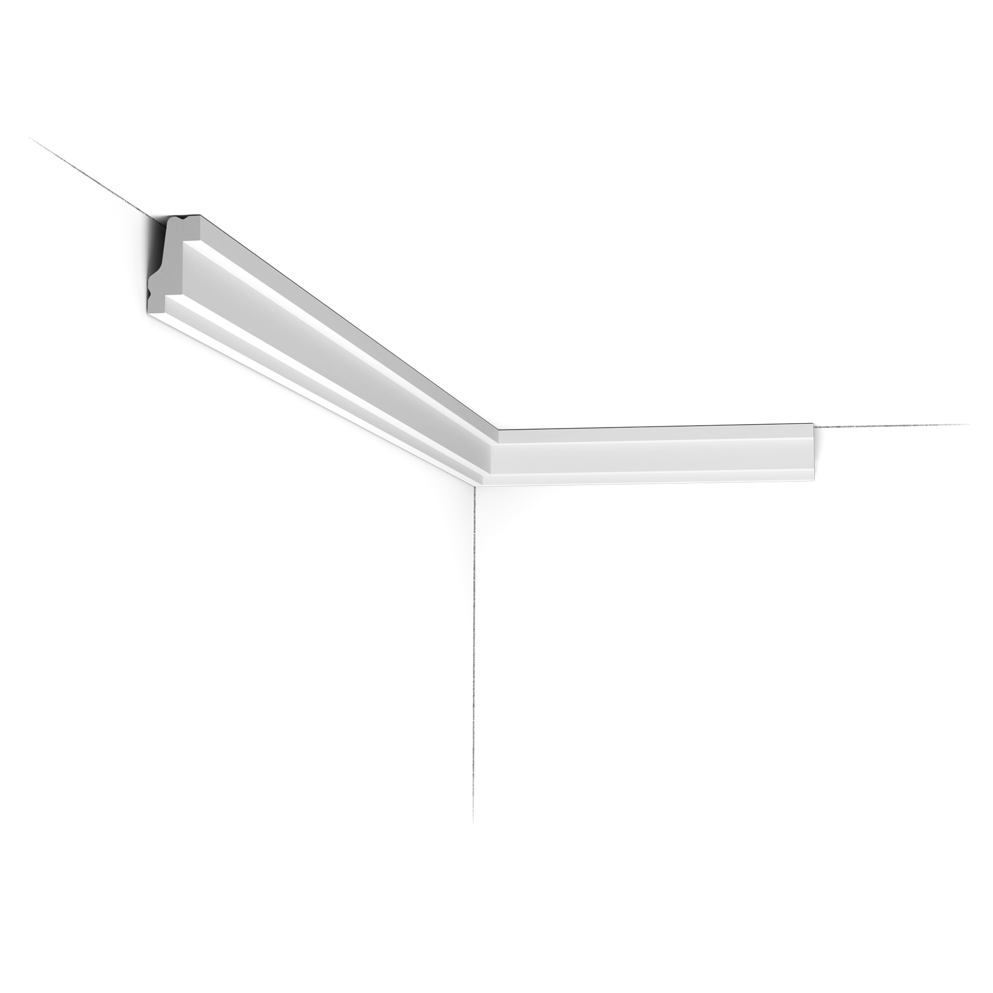 Cornisa de techo decorativa CB530 Orac - 2,7 x 1,5 x 200 cm (alto x ancho) - poliestireno