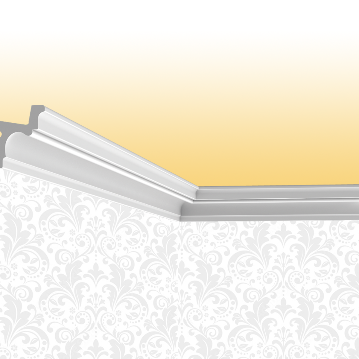 Corniche plafond Cimaises et plus C03 - 5,5x4,2x200cm (h x p x L) - moulure décorative polyuréthane