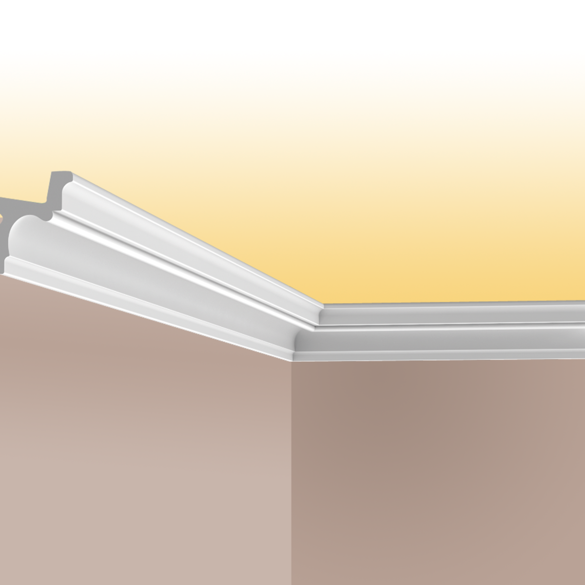 Corniche plafond Cimaises et plus C03 - 5,5x4,2x200cm (h x p x L) - moulure décorative polyuréthane
