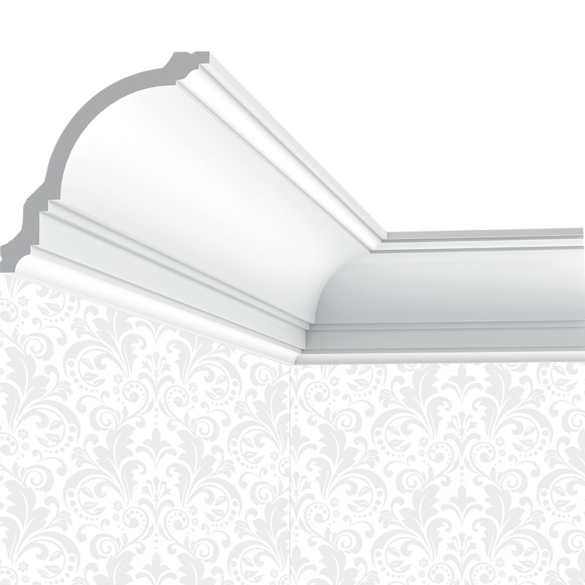 Corniche plafond Cimaises et Plus C06 - 12x12x200cm (h x p x L) - moulure décorative polyuréthane