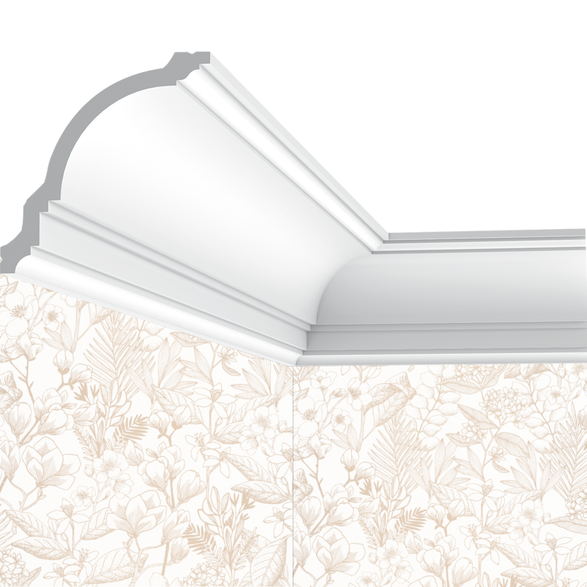 Corniche plafond Cimaises et Plus C06 - 12x12x200cm (h x p x L) - moulure décorative polyuréthane