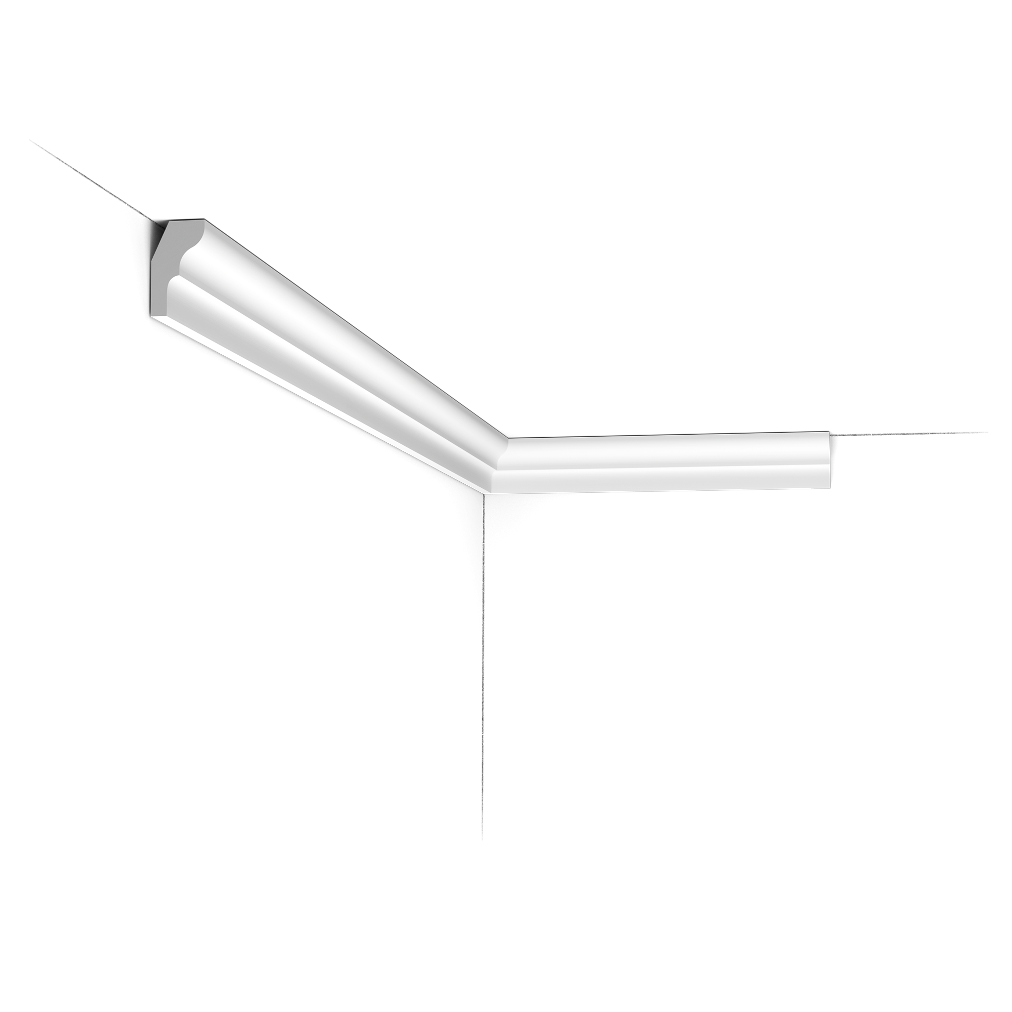 Cornisa de techo decorativa Orac CX111 - 2,5 x 1,5 x 200 cm (alto x ancho) - moldura de polímero decorativa 