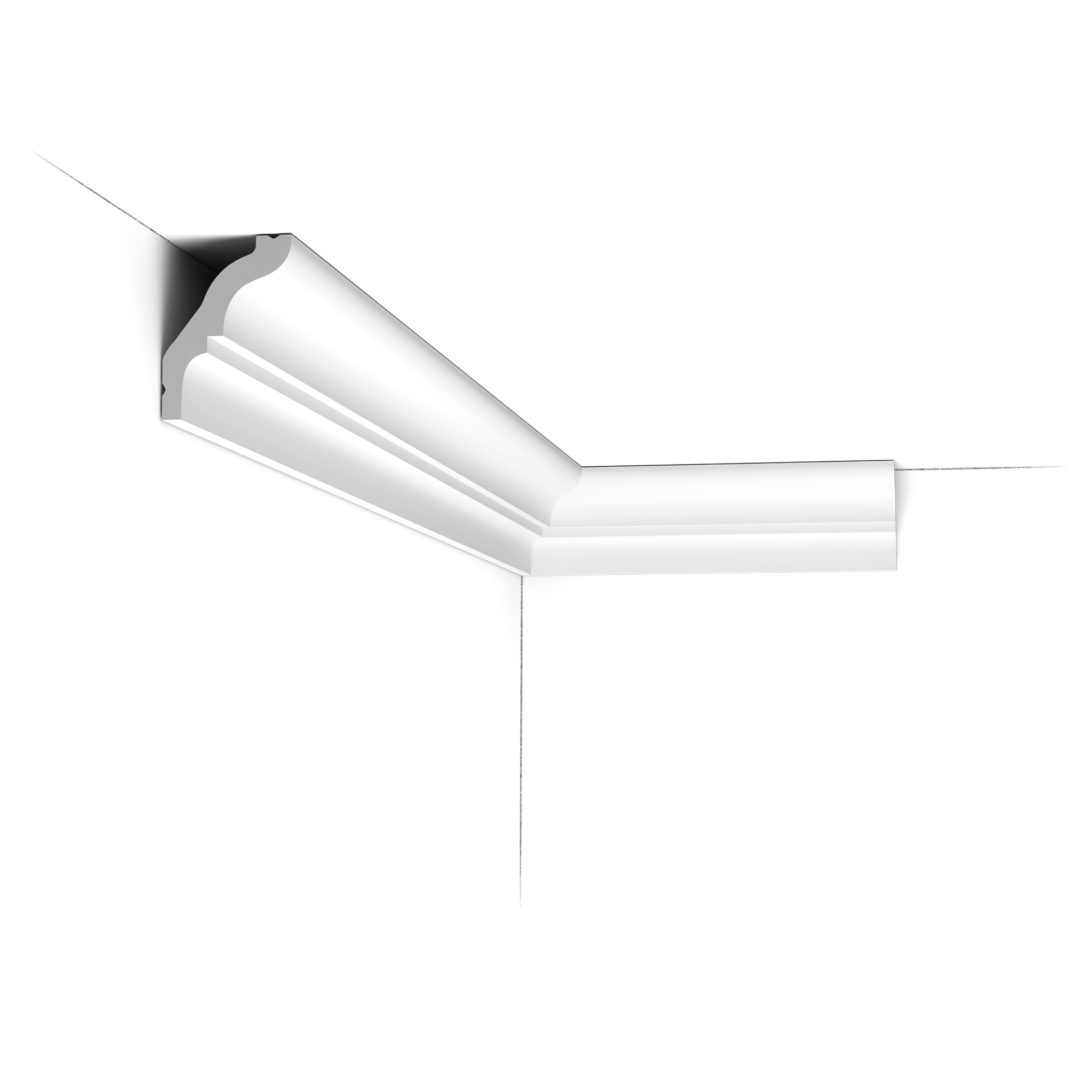 Cornisa de techo decorativa Orac CX112 - 5,5 x 4 x 200 cm (alto x ancho) - moldura de polímero decorativa