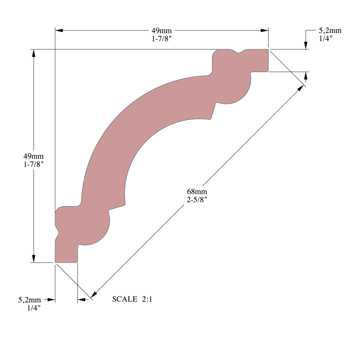 Corniche plafond Cimaises et Plus C09 - 5x5x200cm (h x p x L) - moulure décorative polyuréthane