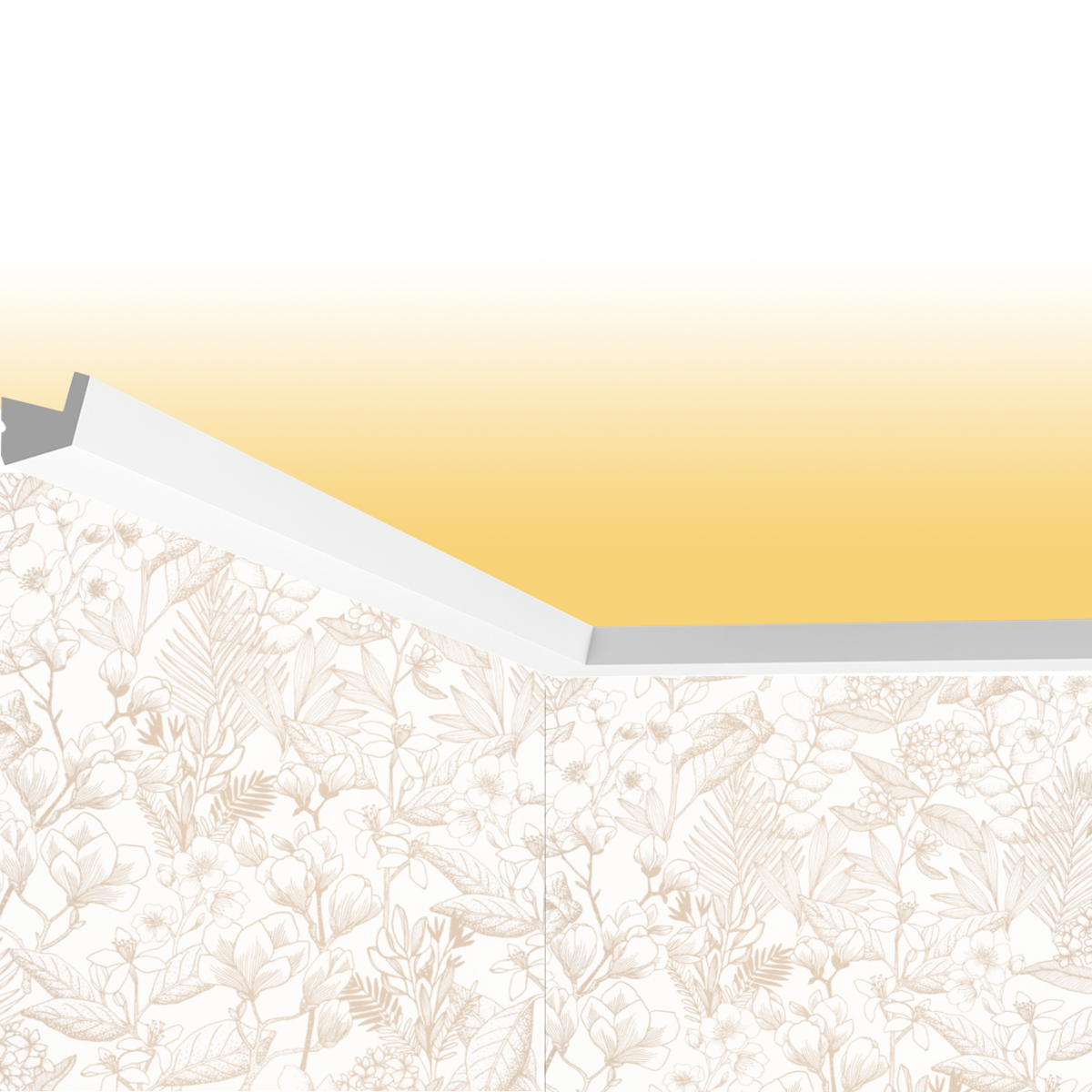 Corniche plafond Cimaises et Plus C07 - 2,7x2,7x200cm (h x p x L) - moulure décorative polyuréthane