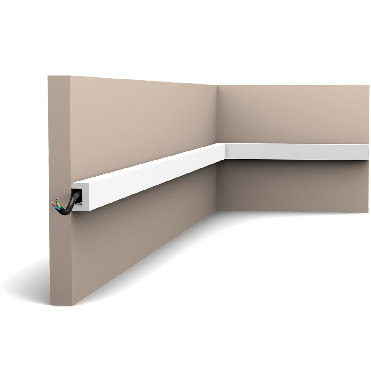 CX190 Corniche plafond pour éclairage indirect Orac Decor  - 2x3x200cm (h x p x L) - moulure décorative polymère