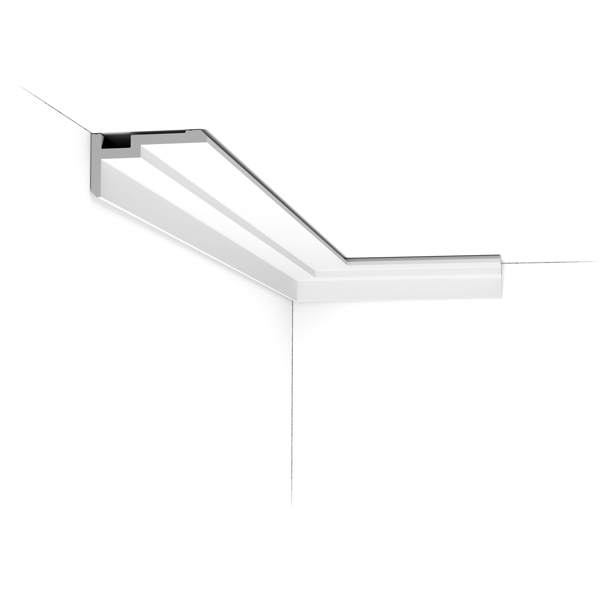 CX197 Cornisa de techo decorativa Orac - 9,3 x 5 x 200 cm (alto x ancho) - Cornisa decorativa de polímero