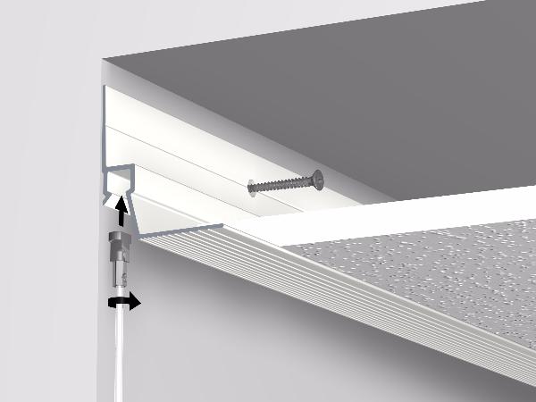 Rail Cimaise Ceiling Strip 300 cm pour faux plafonds - enlèvement au magasin