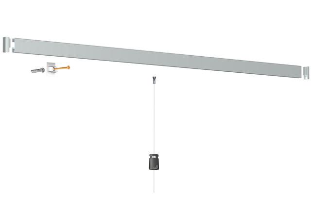 Cimaise Click Rail Blanc  200 cm - Cimaise Tableau Artiteq