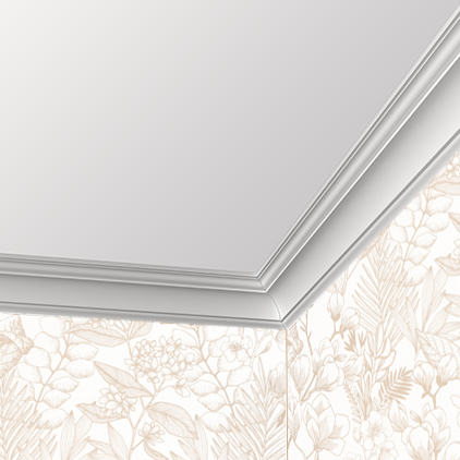 Corniche plafond C113 8,3 x 8 cm - Polyuréthane Cimaises &+