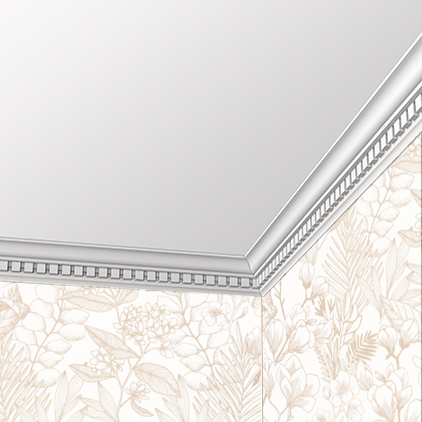 Corniche plafond C196 7 x 5,3 cm - Polyuréthane Cimaises &+