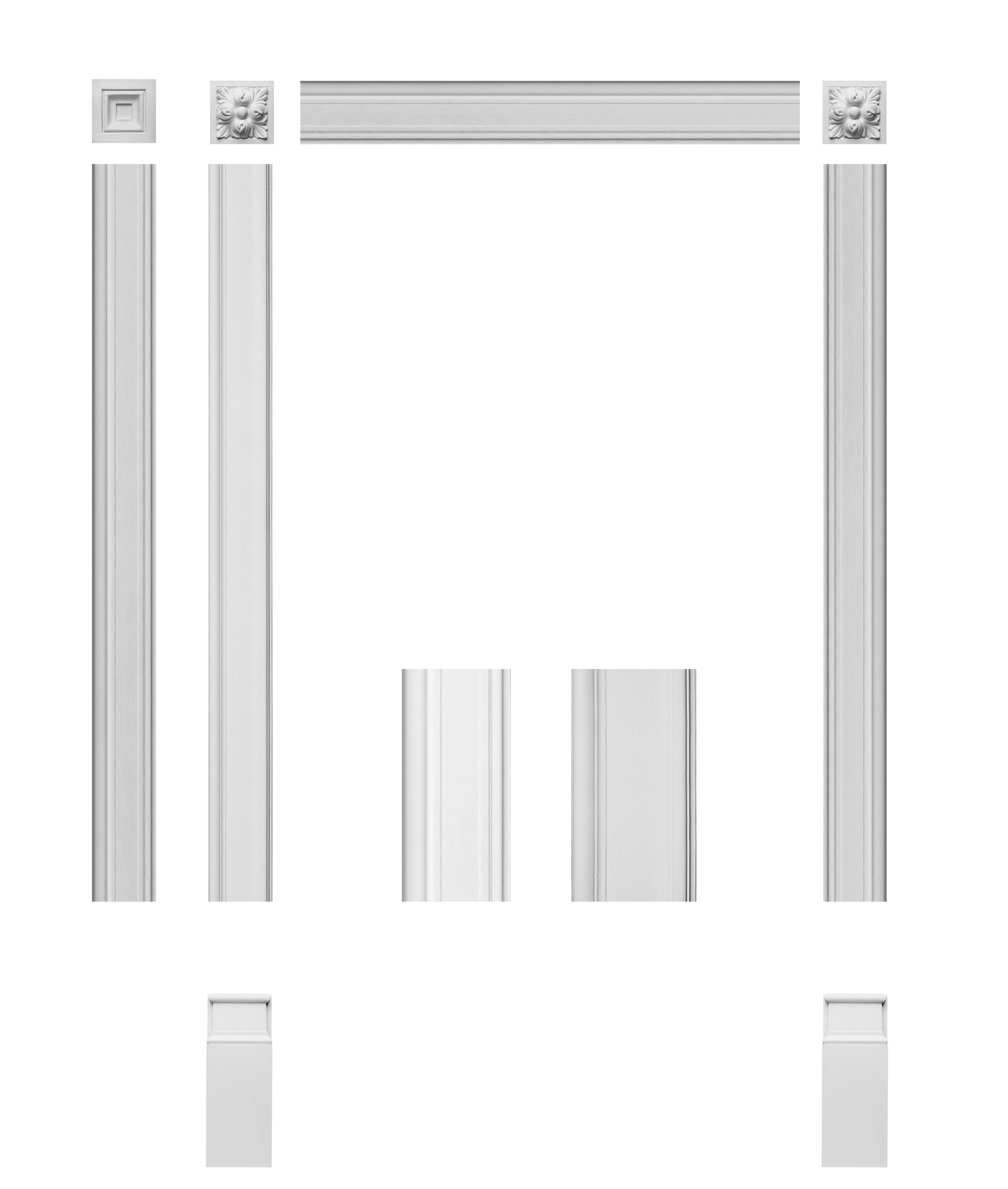Moldura multifuncional Orac Decor DX121-2300 - 9,4 x 2,3 x 230 (alto x ancho) - moldura decorativa de polímero