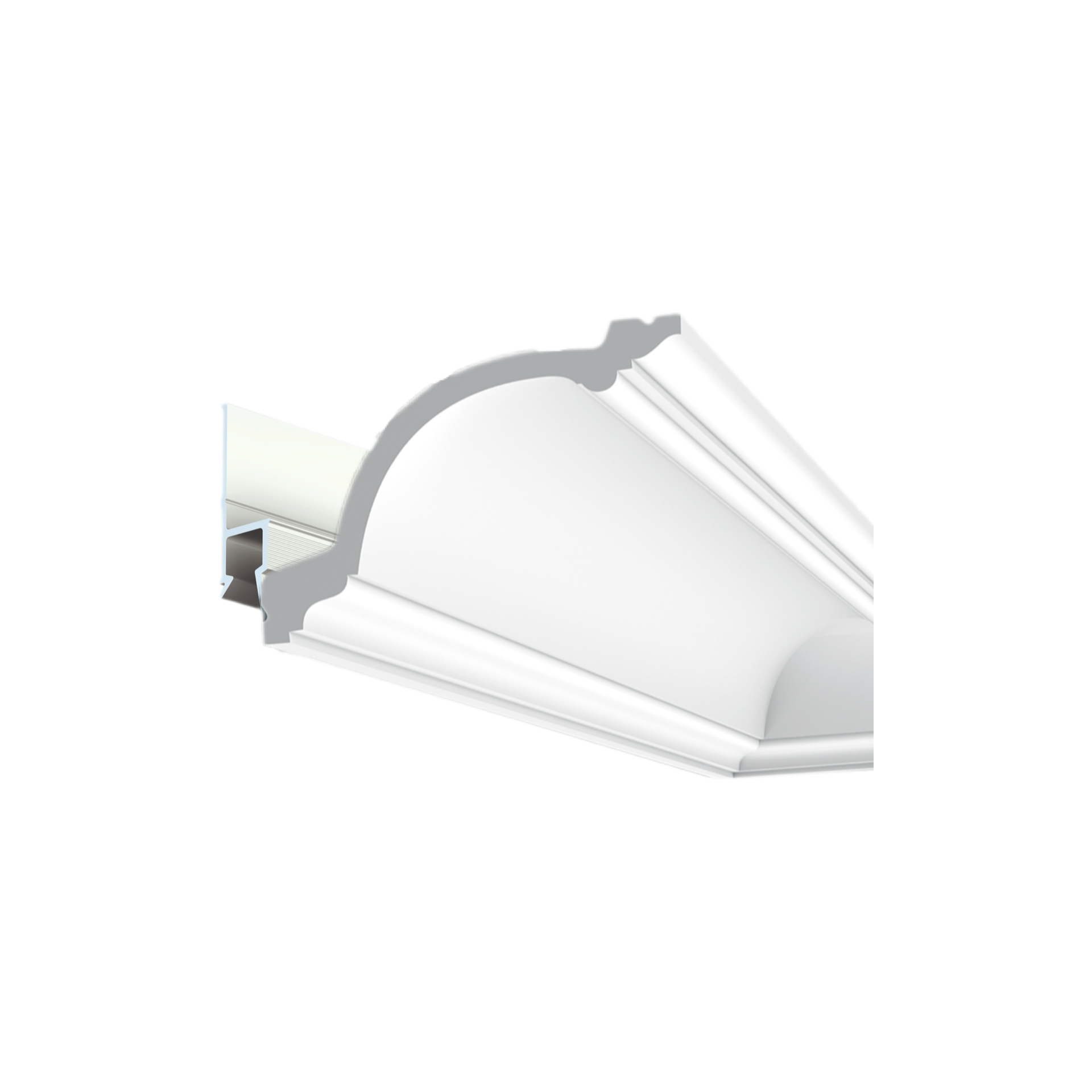 Kit Cimaise tableau DecoRail Artiteq 200 cm + corniche Orac Decor C217 - 200 x 10,5 x 15,5 cm