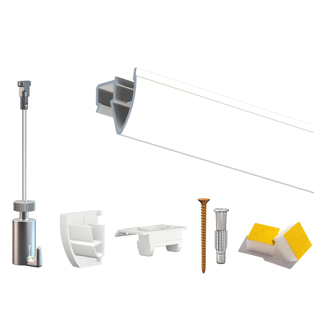 Cimaise Box Artiteq Click Up Plafond PREMIUM - Kit accrochage tableau
